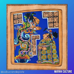 Mayan Culture (Yaxchilan Art): (LINTEL 15) Lady &quot;Wak Tuun&quot; & the &quot;Wahy&quot; of &quot;K&#39;Awill&quot;
