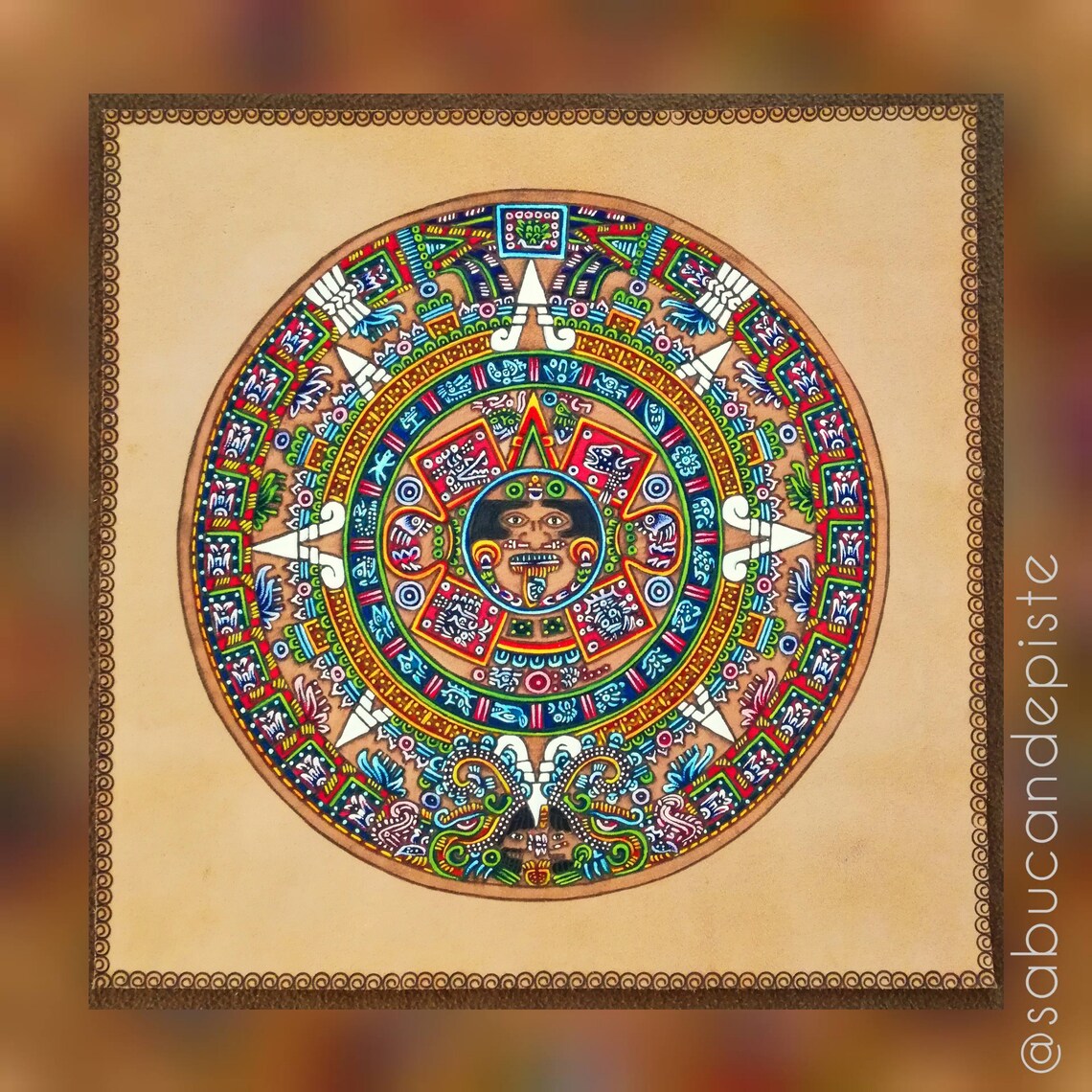 The Aztec Calendar The Sun Stone Aztec Culture / Mexica Etsy