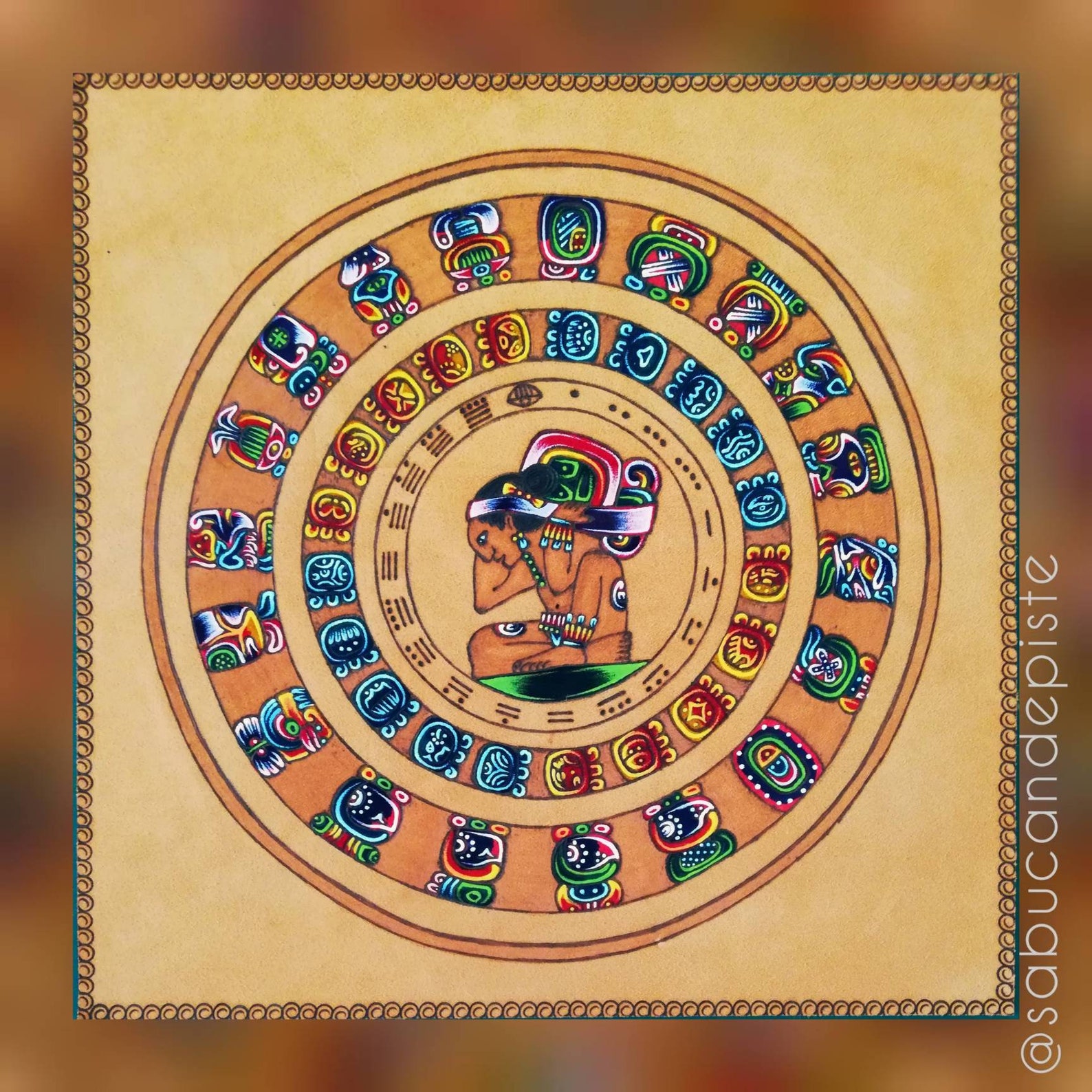 Calendario Maya Calendario Haab Calendario Tzolkin Etsy