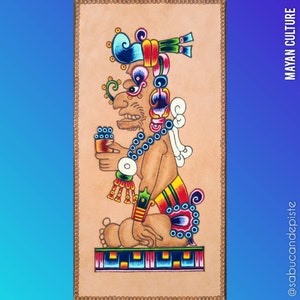 Mayan Culture (Dresden Codex Pantheon): KINICH AHAU or Ah Kin (Mayan God of the Sun, Generator of Time and Heat)