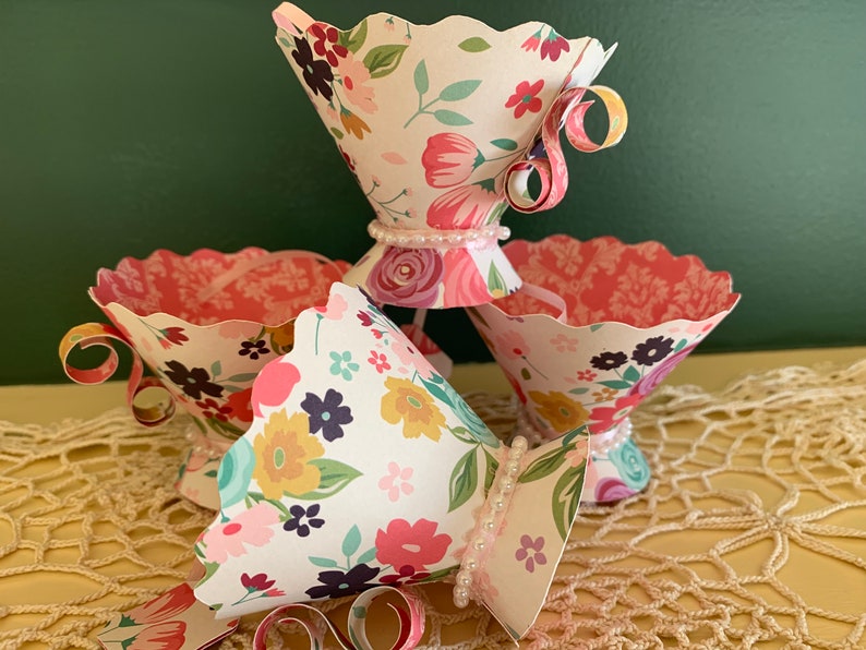 Paper Tea Set Tea Party Teapot Table Decorations Paper Etsy