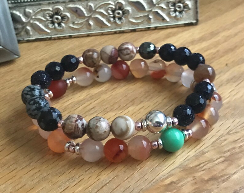 Come With Me and Escape/ Gemstone Bracelets/ Boho Chic - Etsy