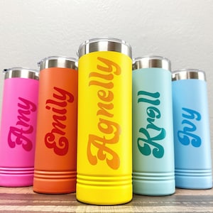 Personalized Tumblers, Custom Tumbler with Lid, Stainless Steel Tumbler, Tumbler with Slider Lid, Personalized Gifts for Her, UV Printed