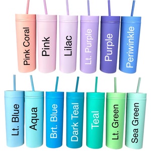 Personalized Tumblers with Lid and Straw, Pastel Tumblers, Bachelorette Party Favors image 3