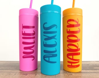 Neon Tumblers with UV Printed Names