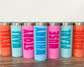 Personalized Mahjong Tumbler, Custom Stainless Steel Tumbler, Gift for Her