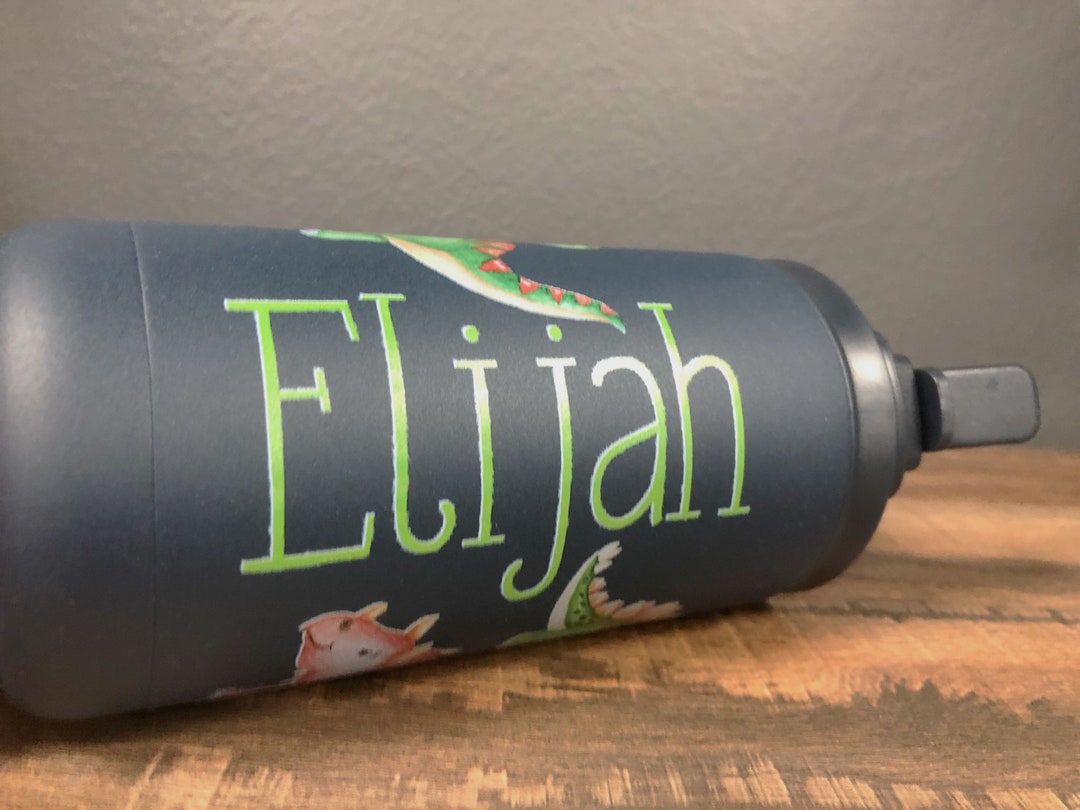 Personalized Water Bottles, Kids Water Bottles, Dinosaur Tumbler, Flip ...