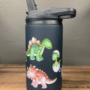 Personalized Water Bottles, Kids Water Bottles, Dinosaur Tumbler, Flip ...