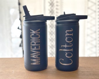 Engraved Water Bottles, Kids Water Bottles, Personalized Water Bottles, Flip Top Water Bottles, Personalized Tumblers, Powder Coated Tumbler