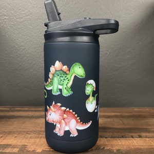 Personalized Water Bottles, Kids Water Bottles, Dinosaur Tumbler, Flip ...