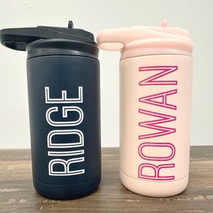 Personalized Kids Tumbler: Insulated Flip Top Water Bottle