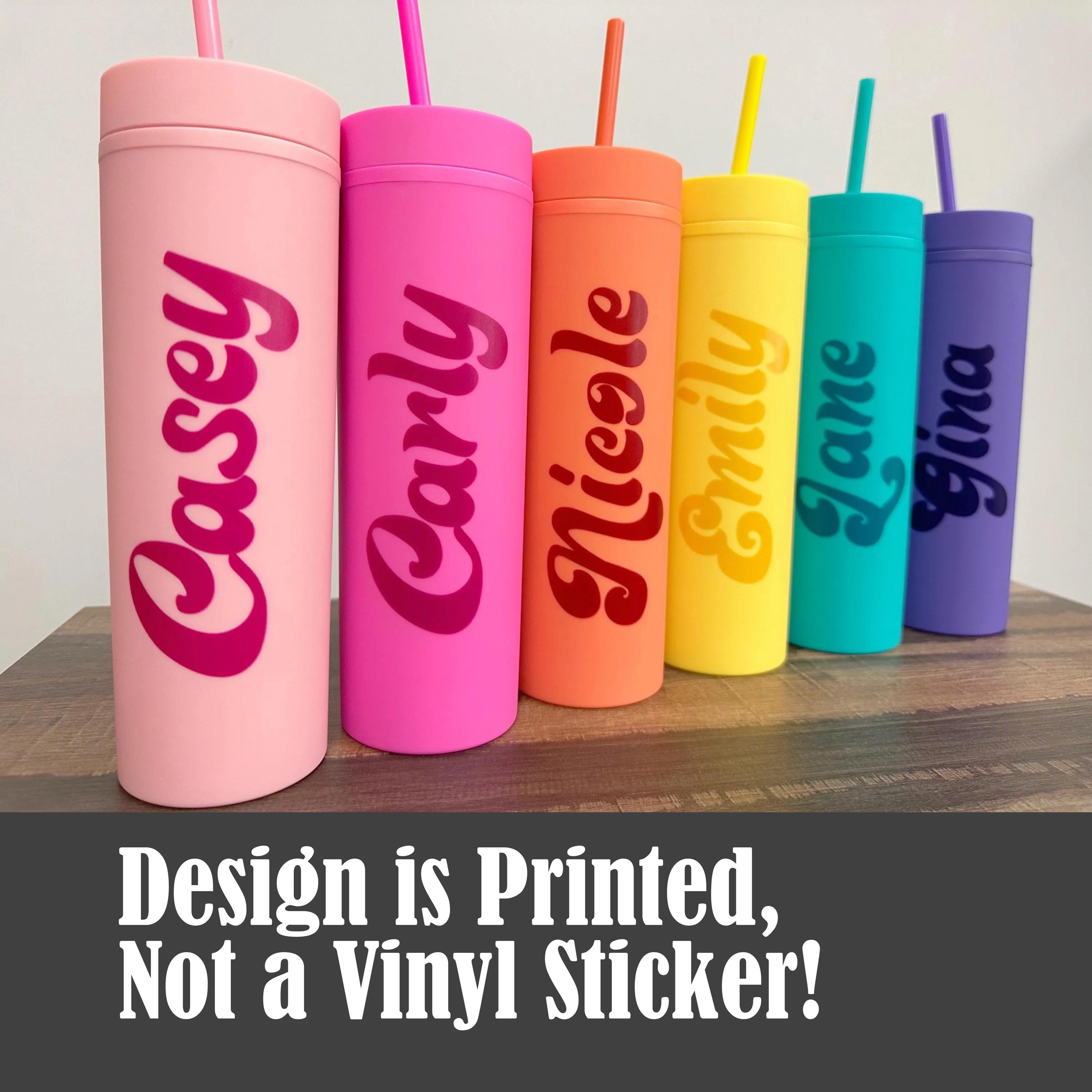 Personalized Tumblers with Lid and Straw, Pastel Tumblers, Bachelorette Party Favors