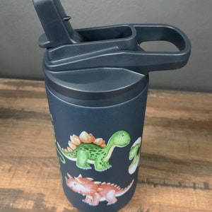 Personalized Water Bottles, Kids Water Bottles, Dinosaur Tumbler, Flip ...