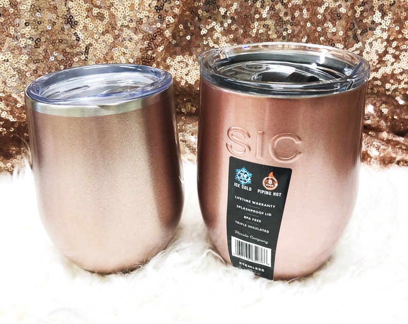 gold wine tumbler