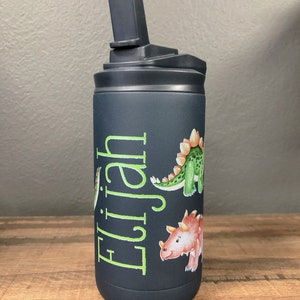 Personalized Water Bottles, Kids Water Bottles, Dinosaur Tumbler, Flip ...