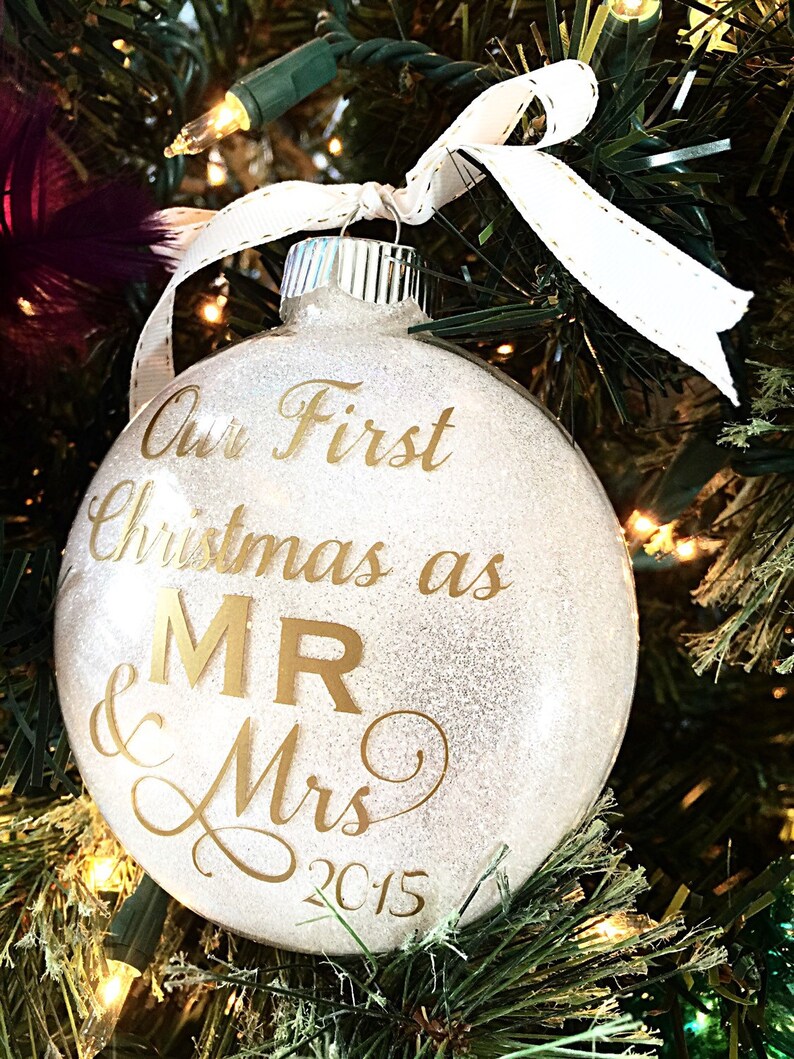 Our First Christmas Ornament Wedding Present Bridal Shower Etsy