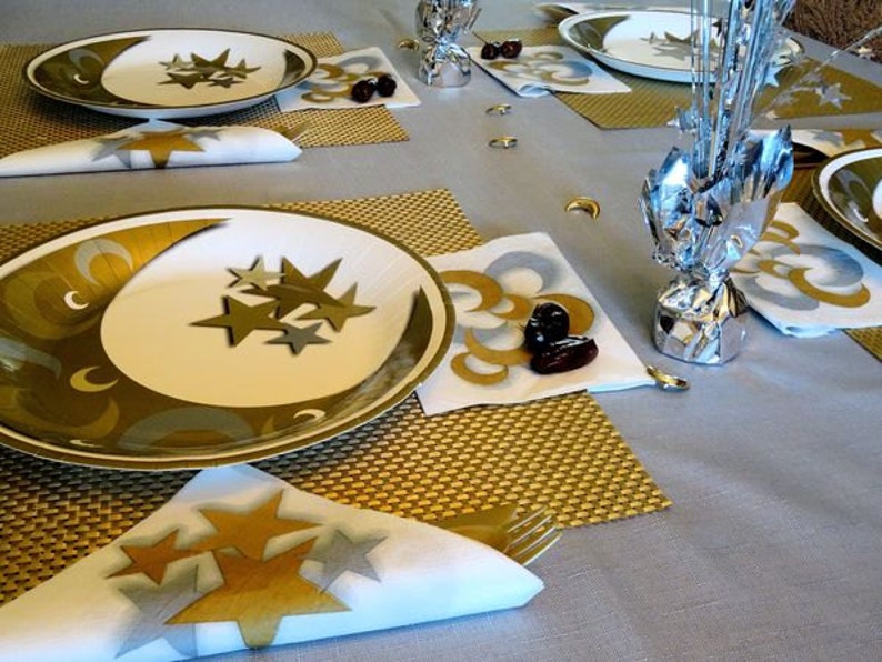 Ramadan Dinner Plates & Napkins For A Matching Set Etsy