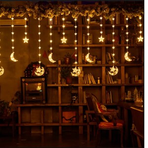 Ramadan String Lights l Eid String Lights l Ramadan Kareem LED Lights | Ramadan Crescent Moon