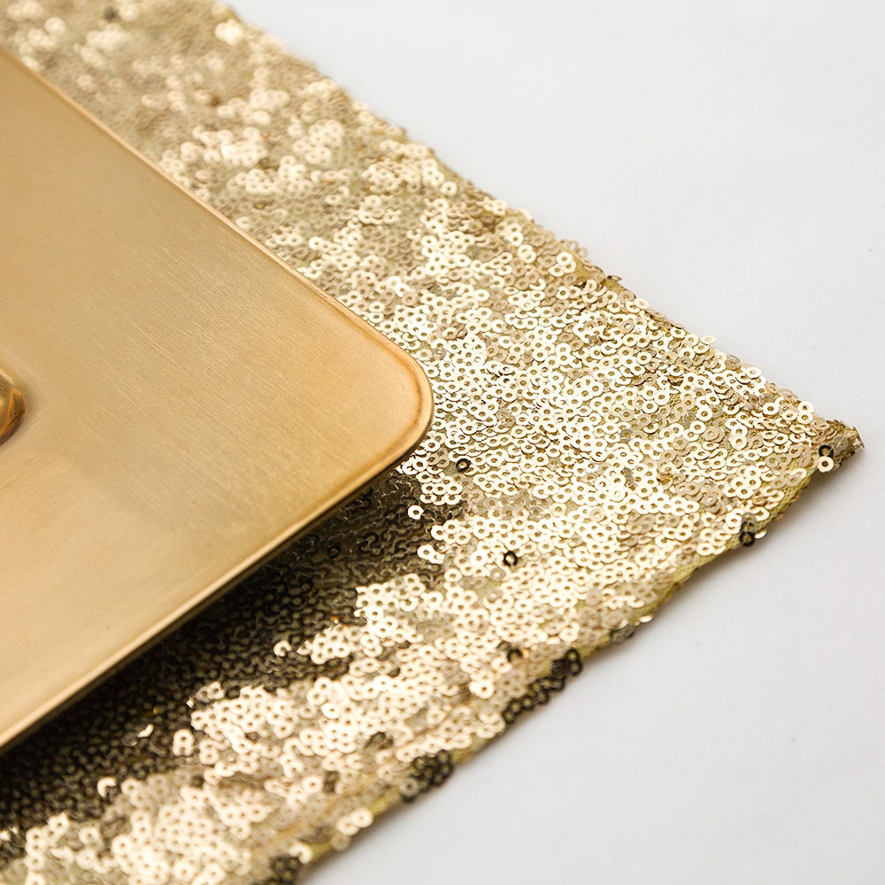 Sequin Rectangular Table Placemat in Gold Silver or Copper Etsy
