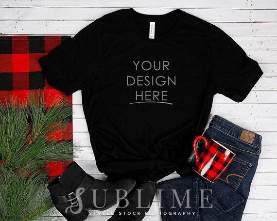Christmas T-Shirt Mockup Bella Canvas 3001 Unisex Mock Up Christmas T-Shirt Mockup Bella Canvas 3001 Unisex Mock Up
