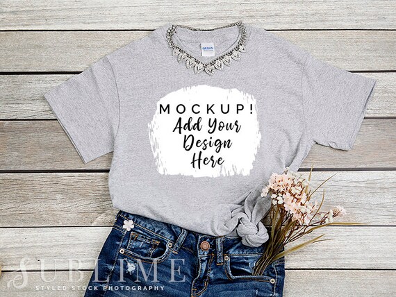 T-Shirt Mockup Flat Lay Shirt Mock Up
