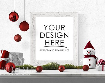 Download Christmas Frame Mockup Picture Frame Mockup Styled Stock Photography Stock Photo Art Svg File Print Display 8x10 16x20 Cs 3 High Quality Packaging Mockups PSD Mockup Templates