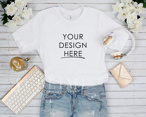 Bella Canvas T-Shirt Mockup Bella Canvas 3001 Unisex White Bella Canvas T-Shirt Mockup Bella Canvas 3001 Unisex White