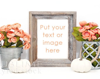 Download Free Mockup Frame / Empty Frame / Blank Frame / Display Frame / Fall Styled / Photo Frame / Background Frame / Print Display / StockStyle-747 PSD Template