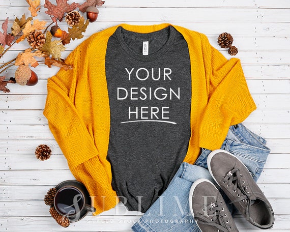 Fall T-Shirt Mock Up Bella Canvas Mockup Bella Canvas