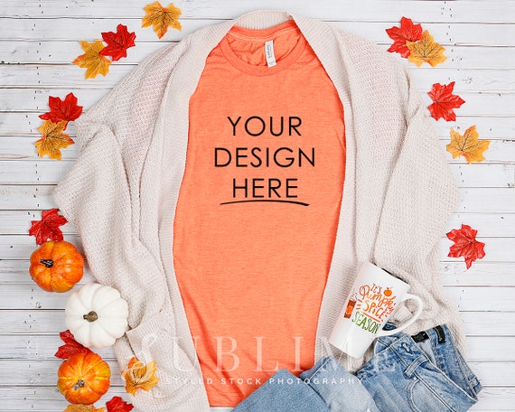 Bella Canvas Mockup Fall T-Shirt Mockup Bella Canvas 3001