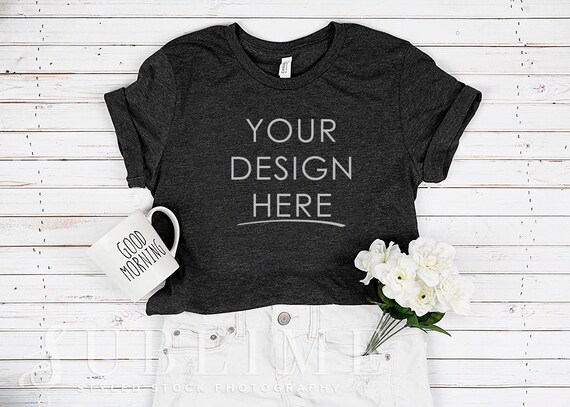 Download Bella Canvas T Shirt Mockup Styled Stock Photography T Shirt Etsy