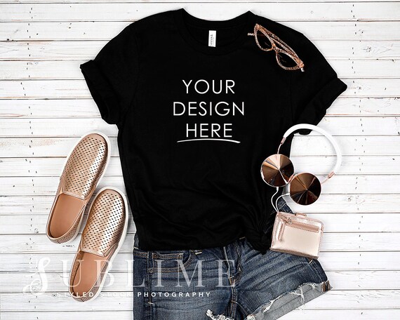 Bella Canvas 3001 T Shirt Mockup T Shirt Mockup Bella Canvas Etsy