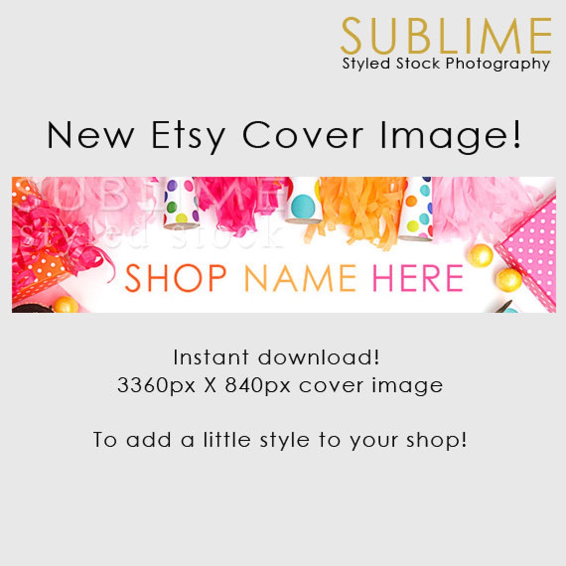 Etsy Cover Photo / Etsy Cover Image / Premade Etsy Banner / Etsy