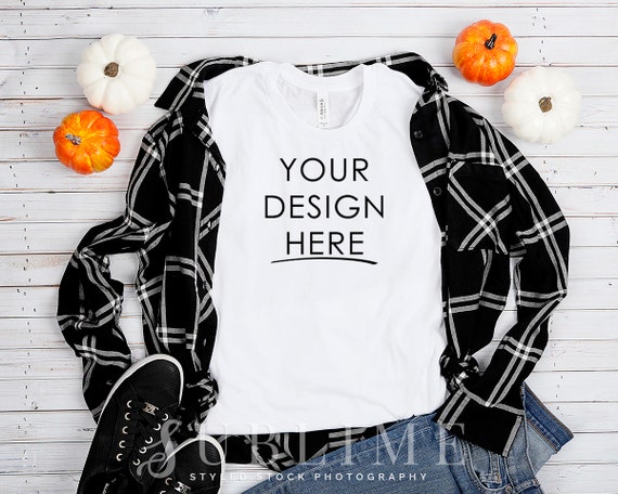 Download Halloween T Shirt Mock Up Bella Canvas Fall T Shirt Mockup Etsy PSD Mockup Templates