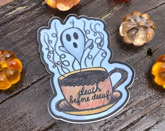 Coffee Ghost Original Vinyl Sticker Set of Two