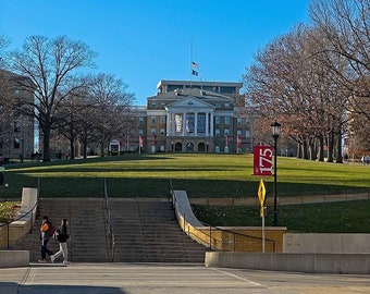 Bascom Hill, UW Madison, Wisconsin Color Photograph