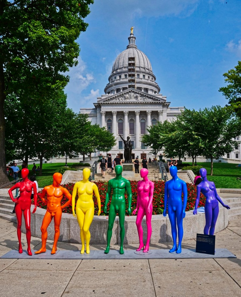Human Spectrum Statue Gay Pride Parade Madison WI. Etsy