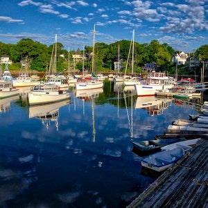 Perkins Cove, Southern Maine, Fishing Port near Ogunquit Color Photograph