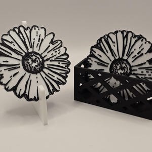 Daisy Coasters | Floral Home Decor - Set of 4