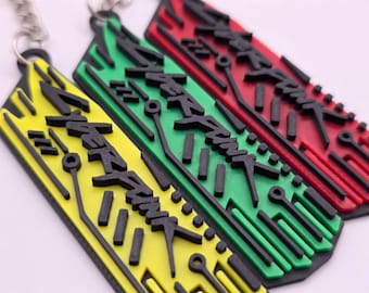 Cyberpunk 2077 inspired keychain