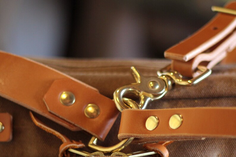 Waxed Canvas and Leather Fly Fishing Bag with Creel Style Etsy