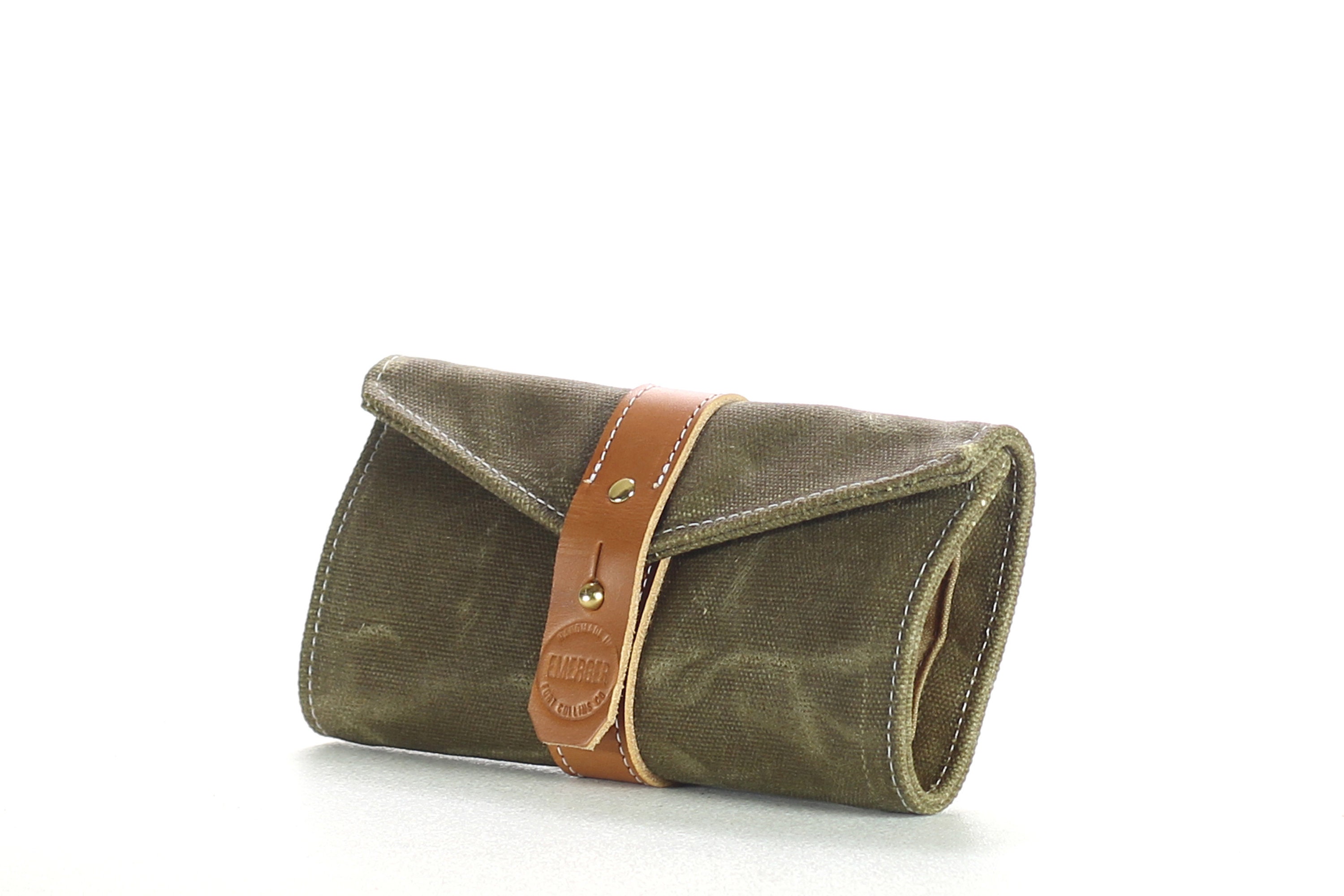Waxed Canvas, Leather and Shearling Fly Fishing Hybrid Streamer and Leader Wallet
