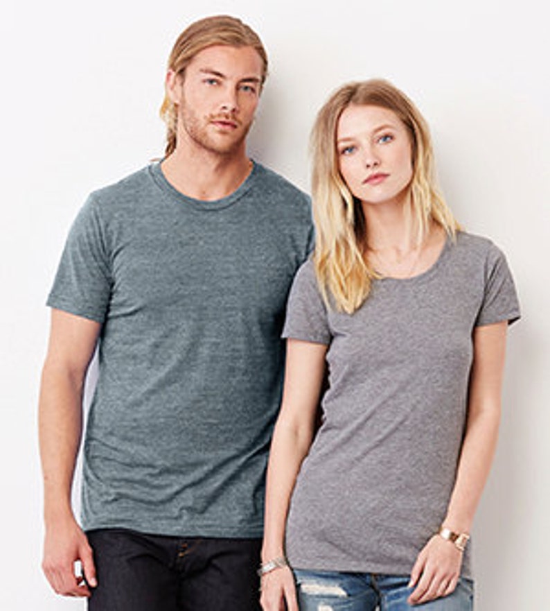 Bekväm t-shirt med vintagemotiv i triblend-mönster bild 3