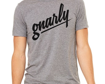 Herrskjorta med Gnarly-logotyp och tri-mix