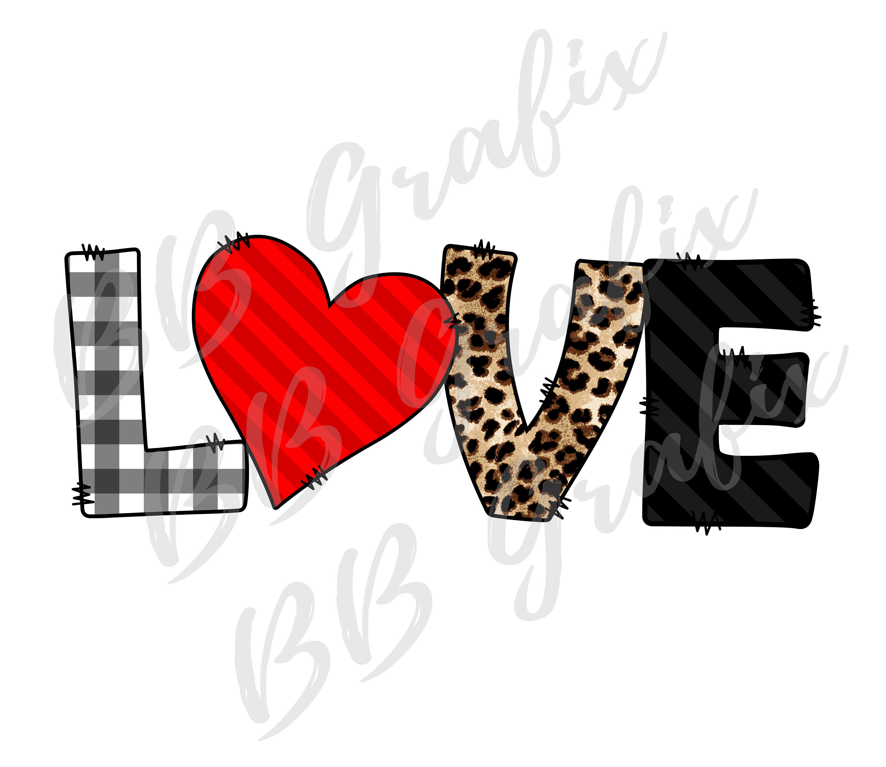 Black Stripes Floral Valentine/'s Clip Art Sublimation Print adn Cut Design XOXO Heart Gold INSTANT DOWNLOAD Leopard Digital Png File