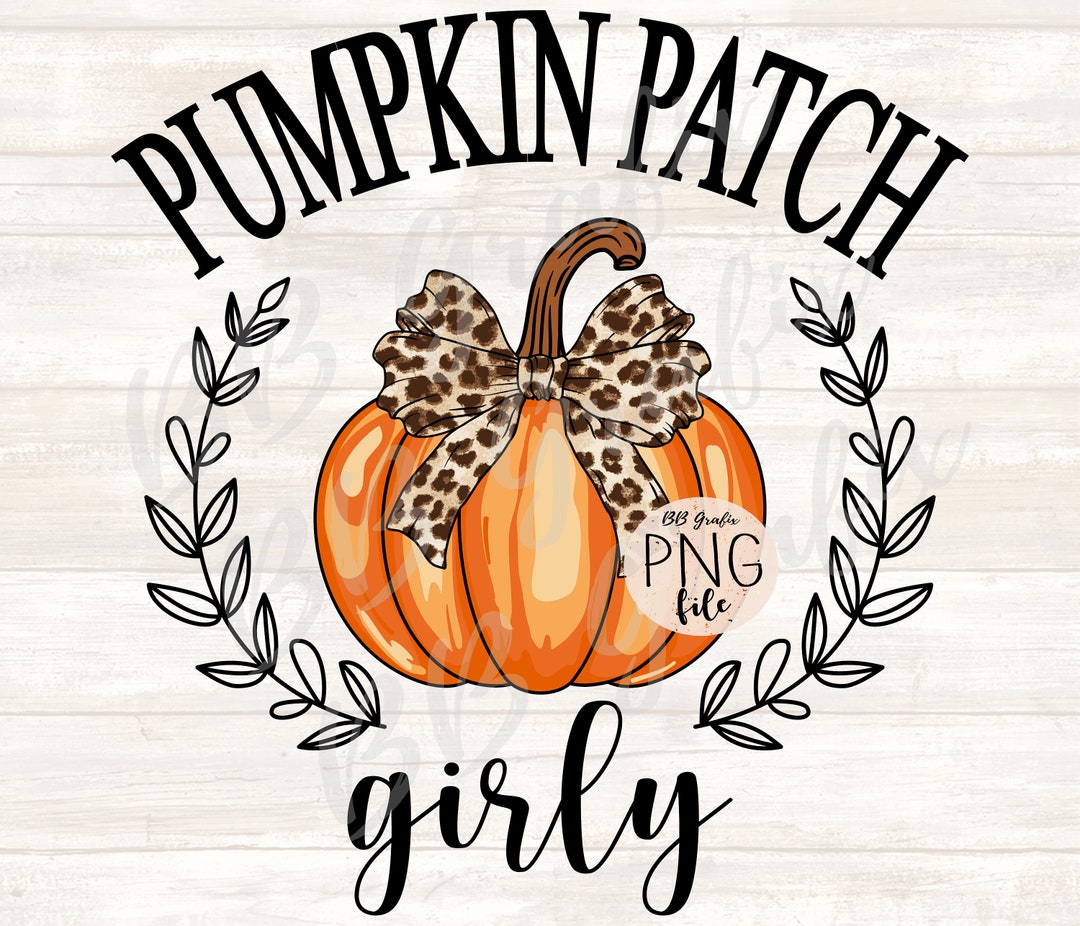 Digital Png File Pumpkin Patch Girly Coquette Bow Leopard Fall Autumn ...