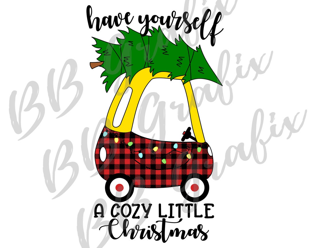 Digital Png File Have Yourself a Cozy Christmas Tree Lights Plaid ...
