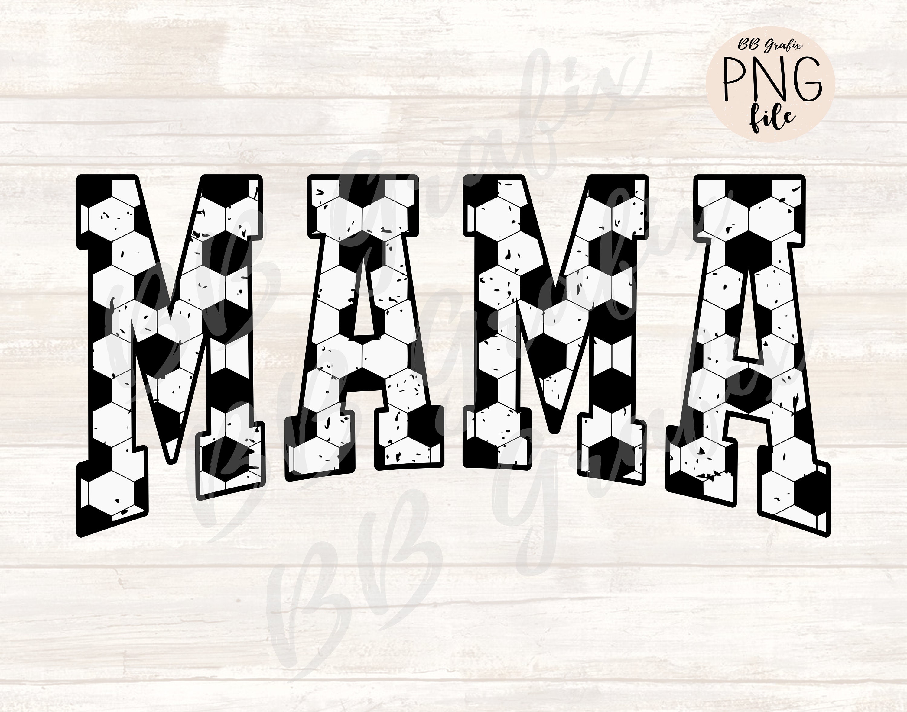 Digital Png File Mama Soccer Distressed Printable Clip Art Waterslide Iron On   Sublimation Design INSTANT DOWNLOAD