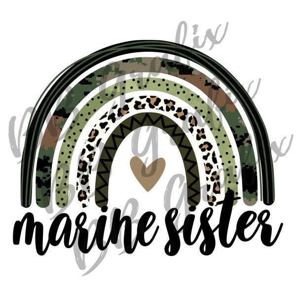 Digital Png File Marine Sister Camo Cheetah Leopard Rainbow Mama Printable Clip Art Waterslide Sticker Sublimation Design INSTANT DOWNLOAD