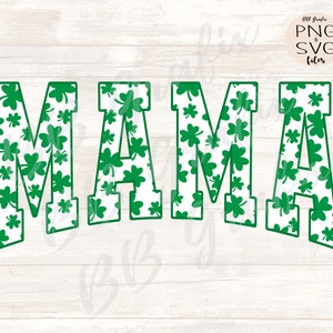 Digital Png File Mama Shamrock Clover St. Patty's St. Patrick's Day Irish Printable Sublimation Dtg Dtf  Design INSTANT DOWNLOAD